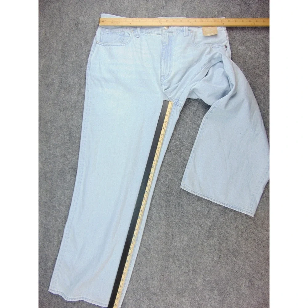 Madewell Superwide-Leg Jeans Mens 33 Light Blue Baggy Skate Streetwear‎ NK807